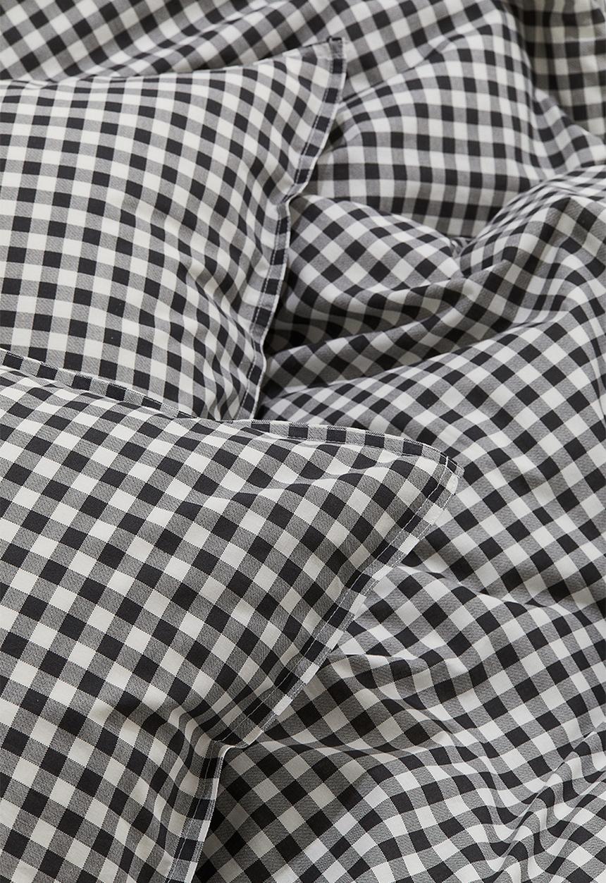 H&M - Patterned double/king size duvet cover set - grey