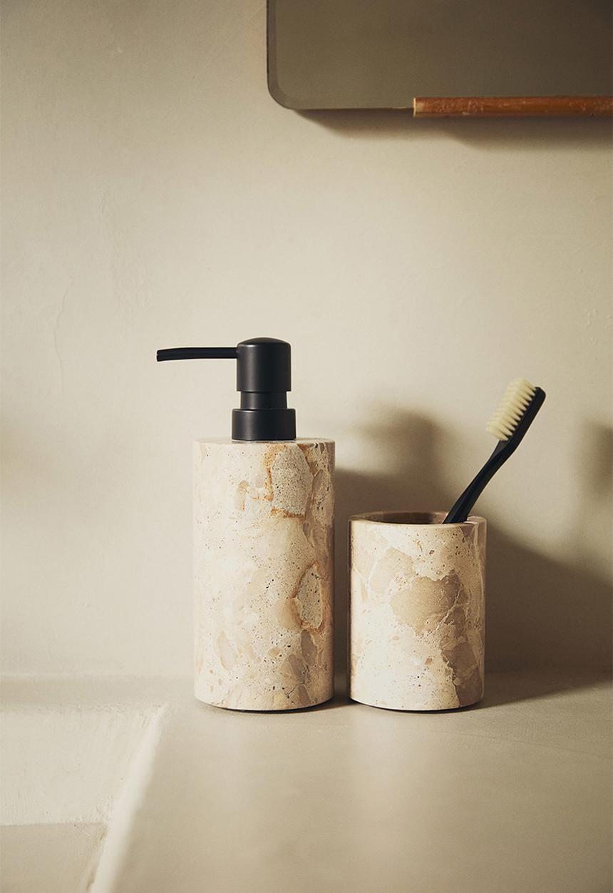 H&M - Marble soap dispenser - beige