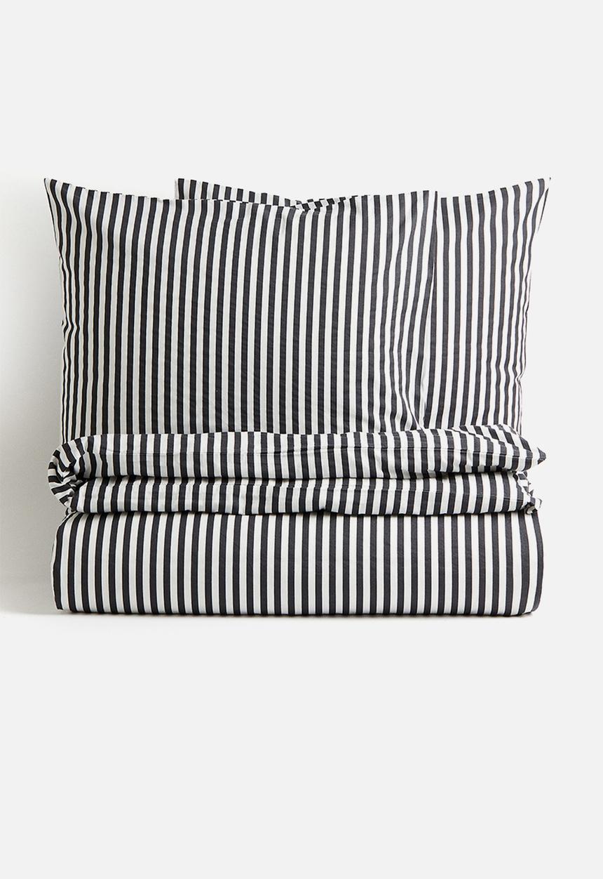 H&M - Cotton double/king duvet cover set - grey