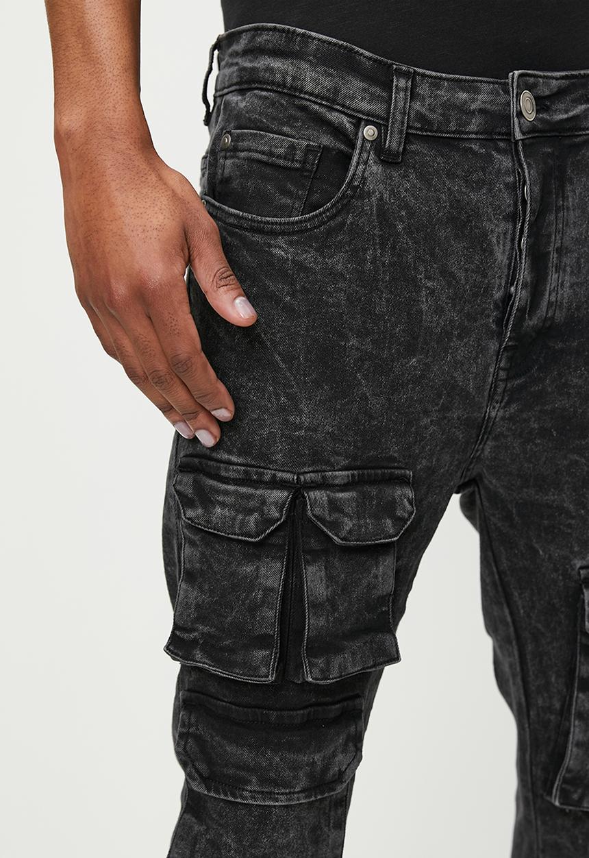 Brave Soul - Denim Jeans - Charcoal Acid Wash