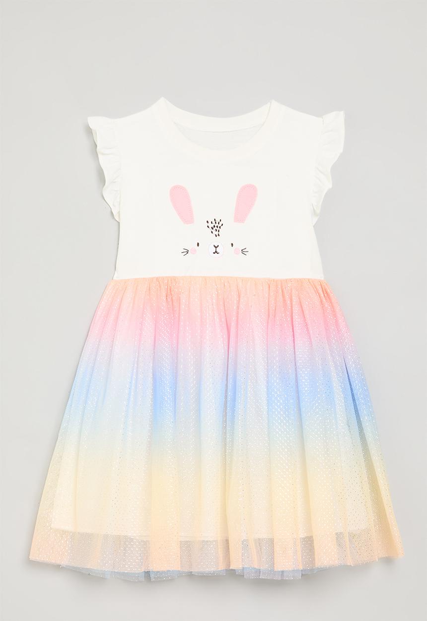 Pop Candy - Frilled sleeve mesh dress - multi