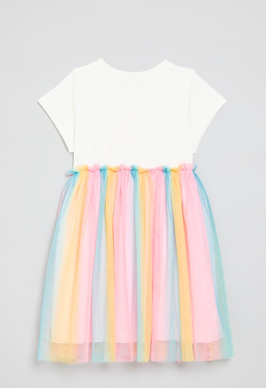 Pop Candy - Applique and mesh dress - multi