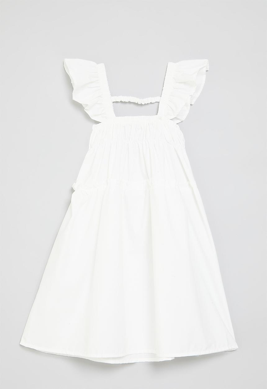 Pop Candy - Tiered dress - white