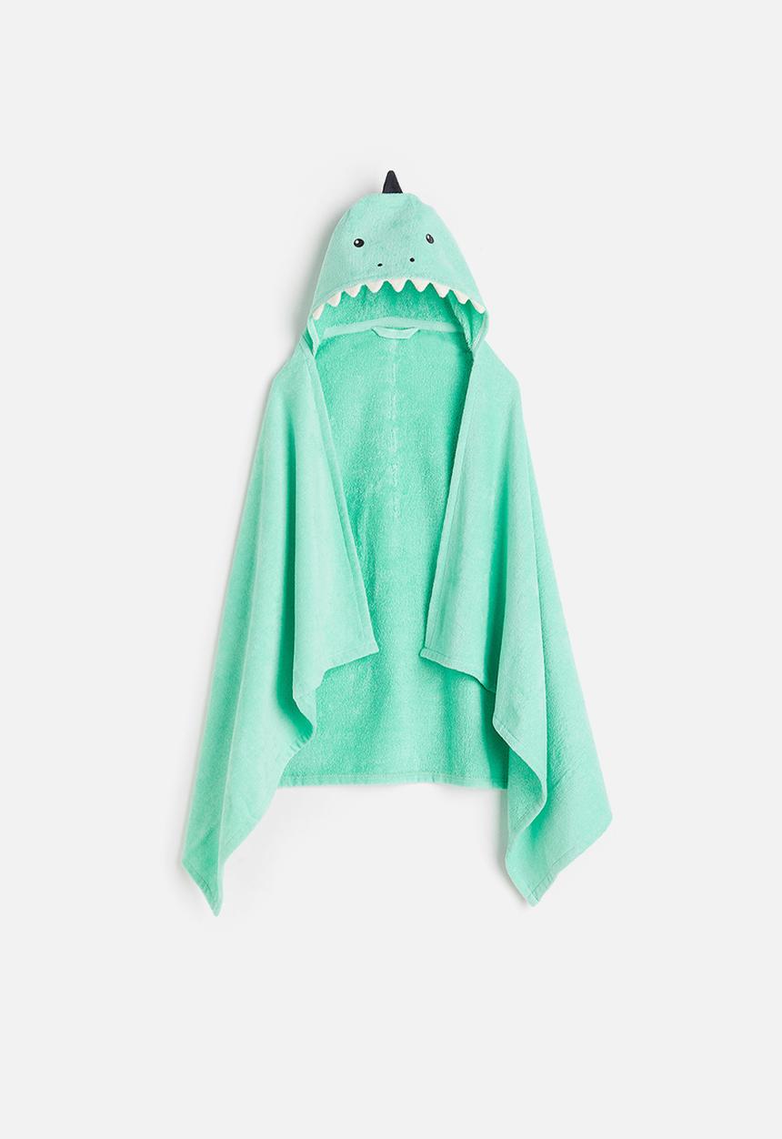 H&M - Hooded bath towel - mint green & dinosaur