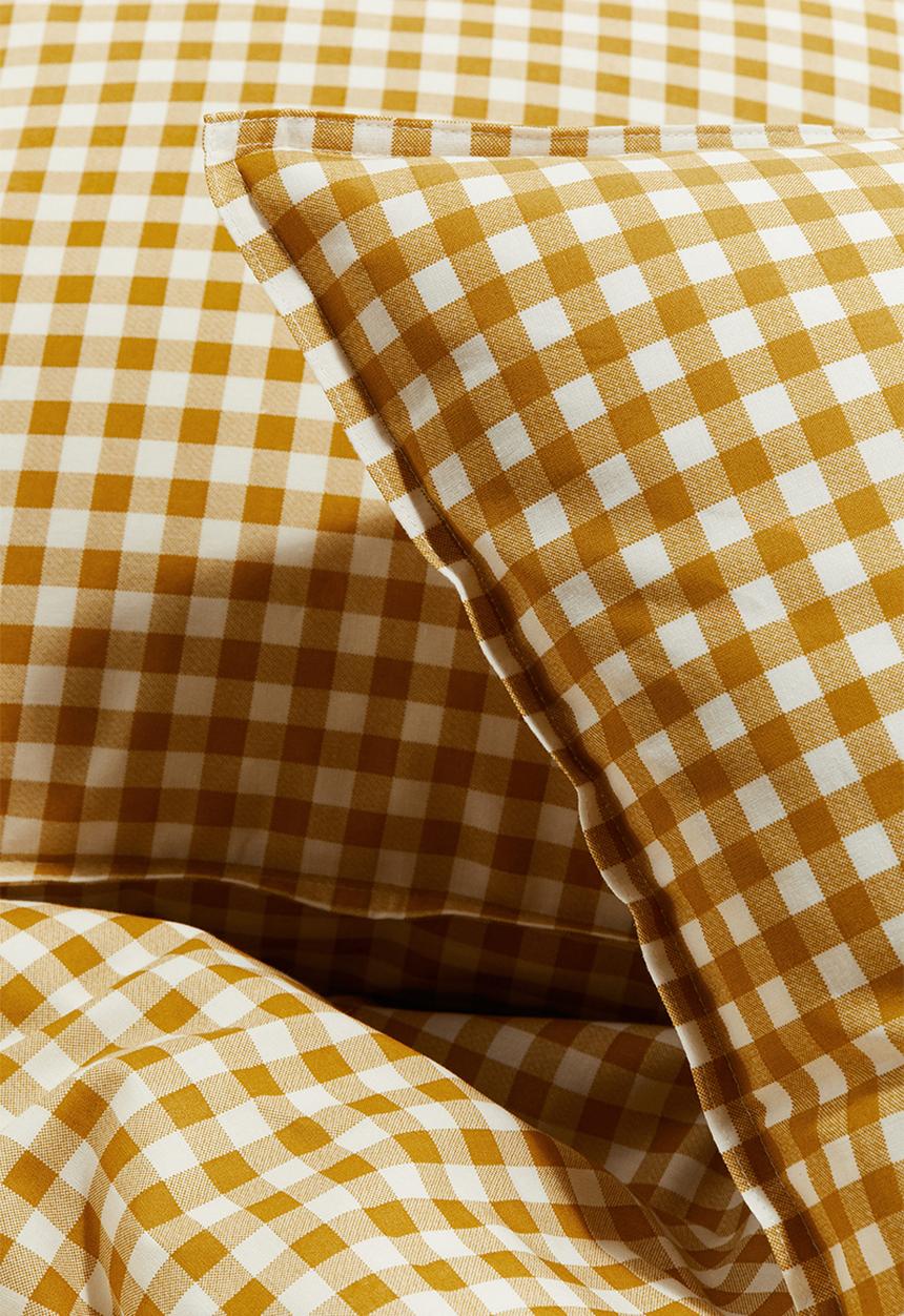 H&M - Patterned double/king size duvet cover set - yellow