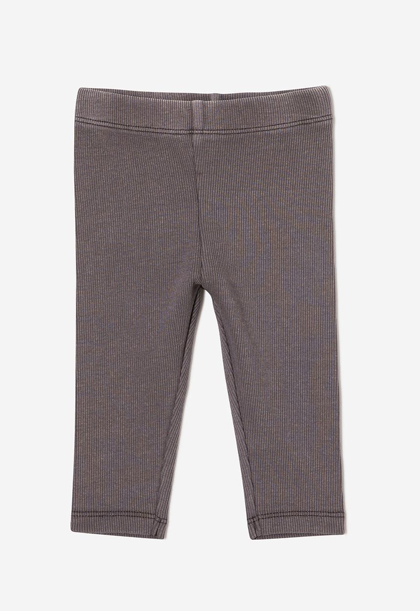 Cotton On - The row rib skinny legging - washed rabbit grey