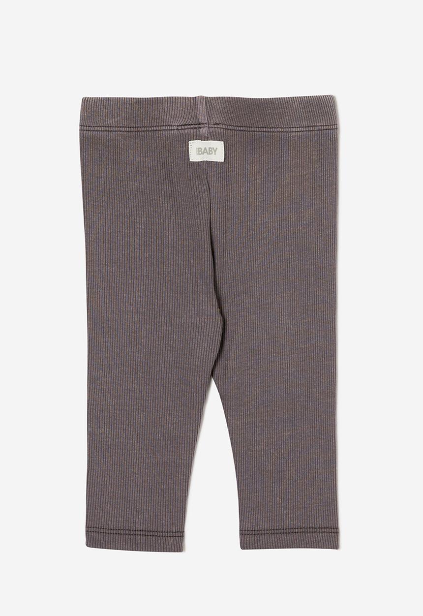 Cotton On - The row rib skinny legging - washed rabbit grey