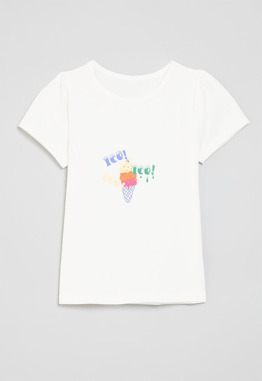 Pop Candy - Ice cream print tee - white