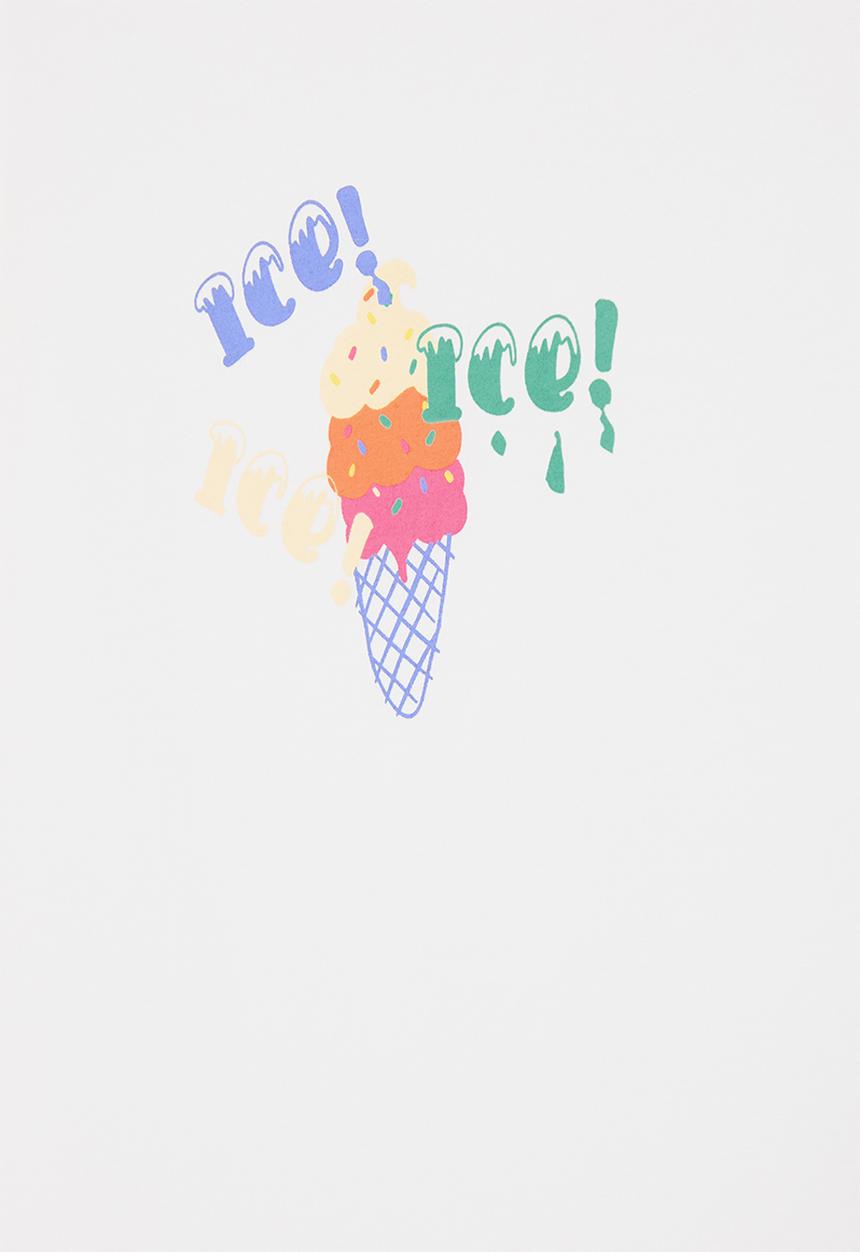 Pop Candy - Ice cream print tee - white