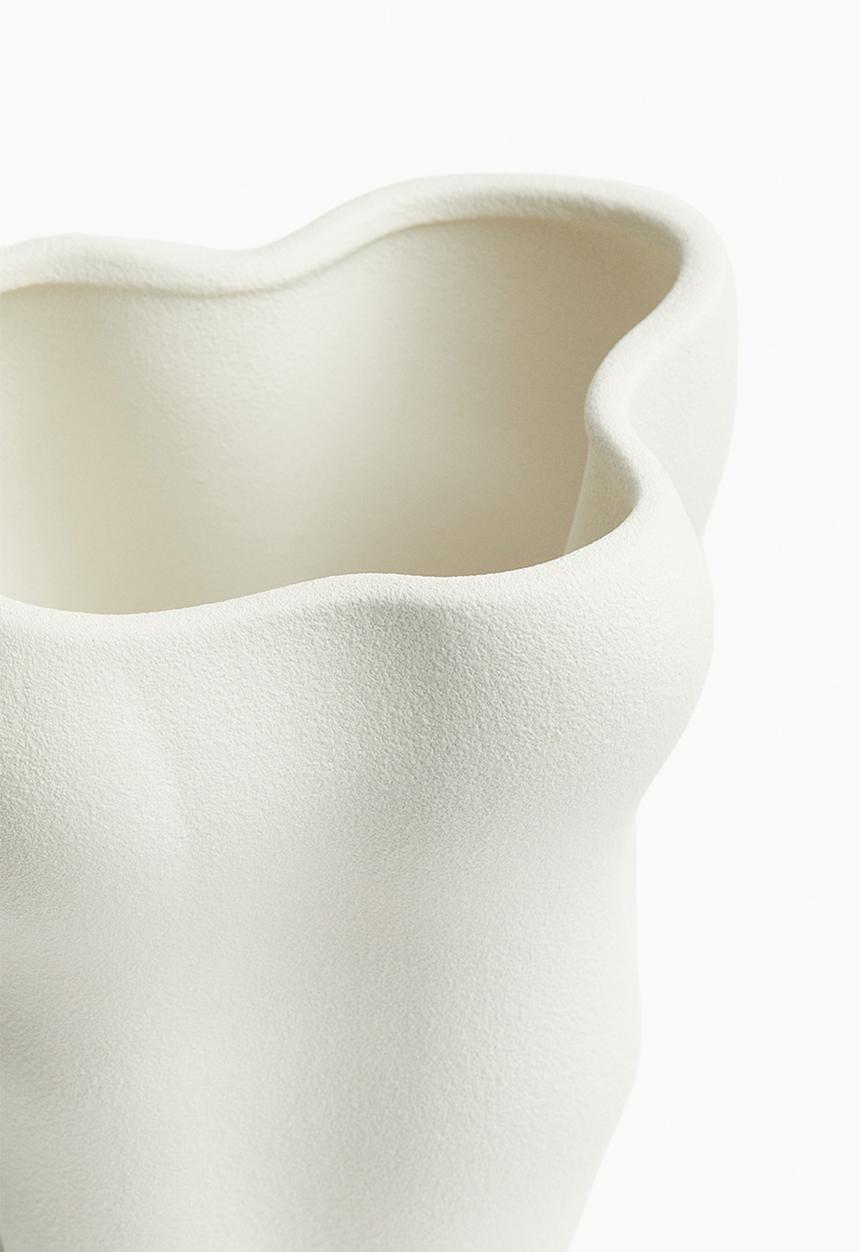 H&M - Tall stoneware vase - white