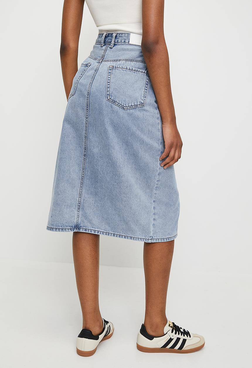 Superbalist - Denim pencil skirt - lt blue