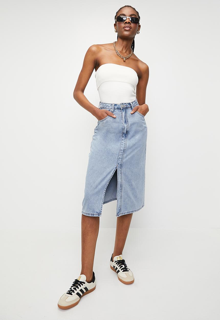 Superbalist - Denim pencil skirt - lt blue