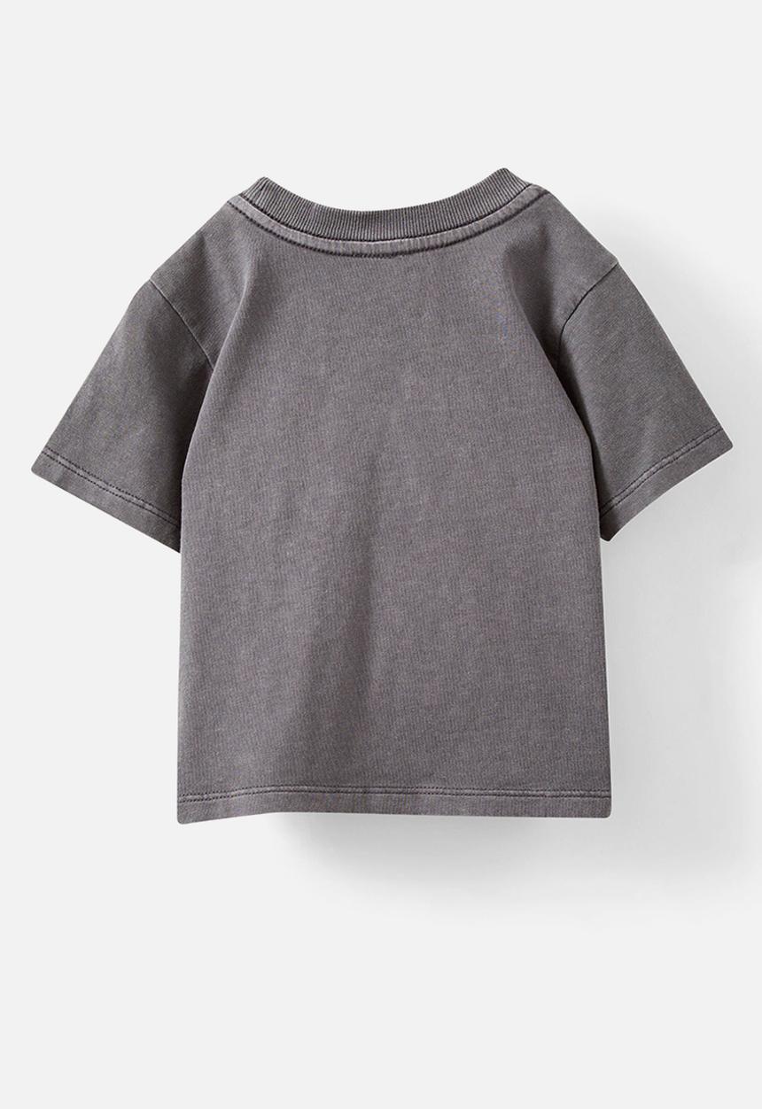 Cotton On - Jamie short sleeve graphic print tee - rabbit grey wash