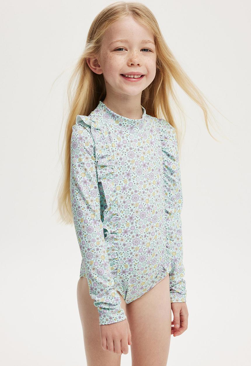 Cotton On - Lydia one piece - barber blue/mimi ditsy