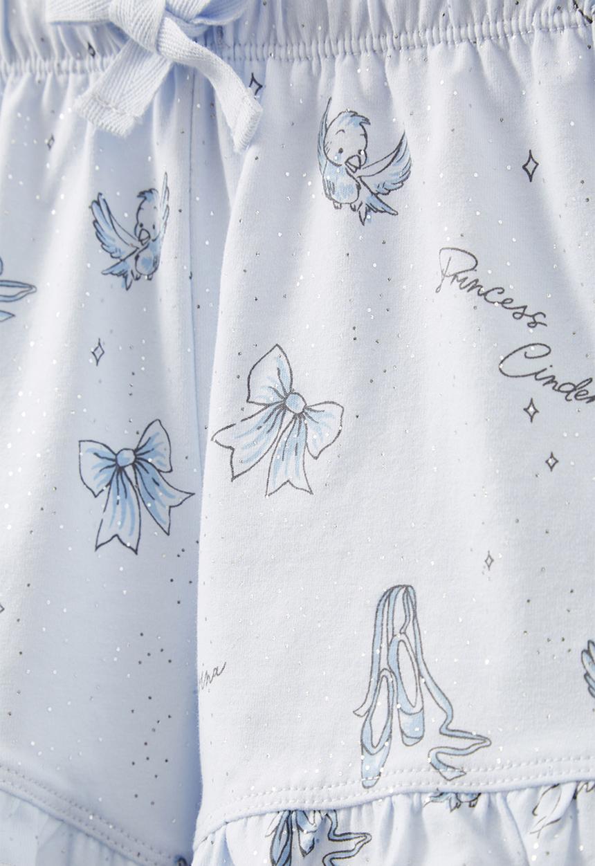 Cotton On - Cinderella stacey flutter short sleeve pyjama set licensed - blue