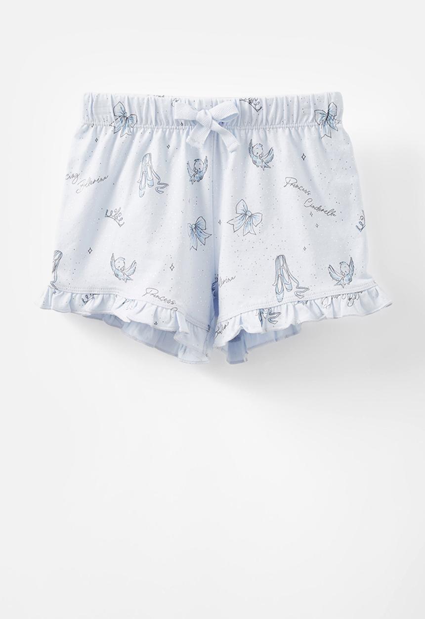 Cotton On - Cinderella stacey flutter short sleeve pyjama set licensed - blue
