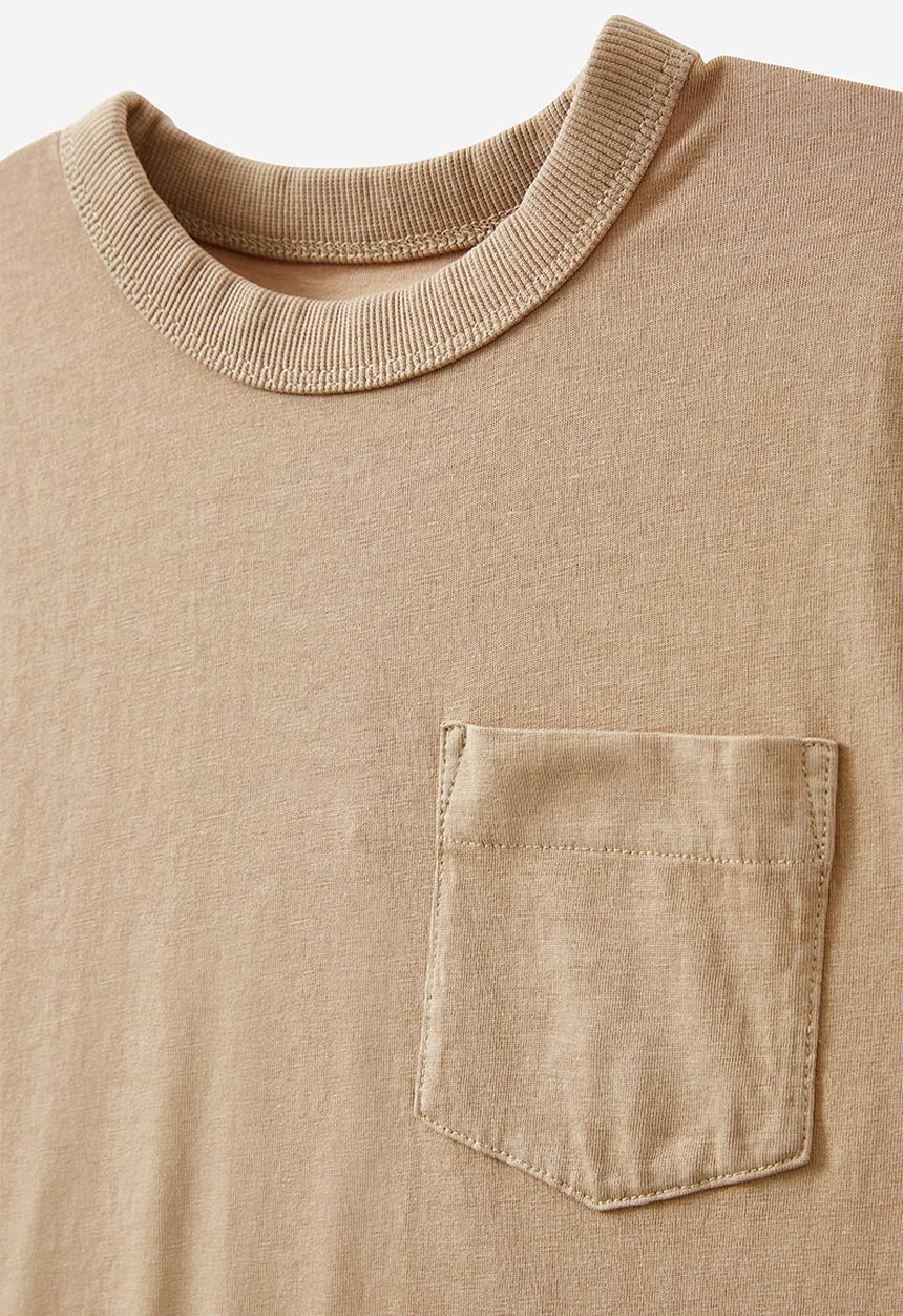 Cotton On - The essential short sleeve tee - taupy brown wash