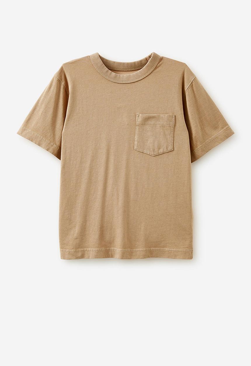 Cotton On - The essential short sleeve tee - taupy brown wash