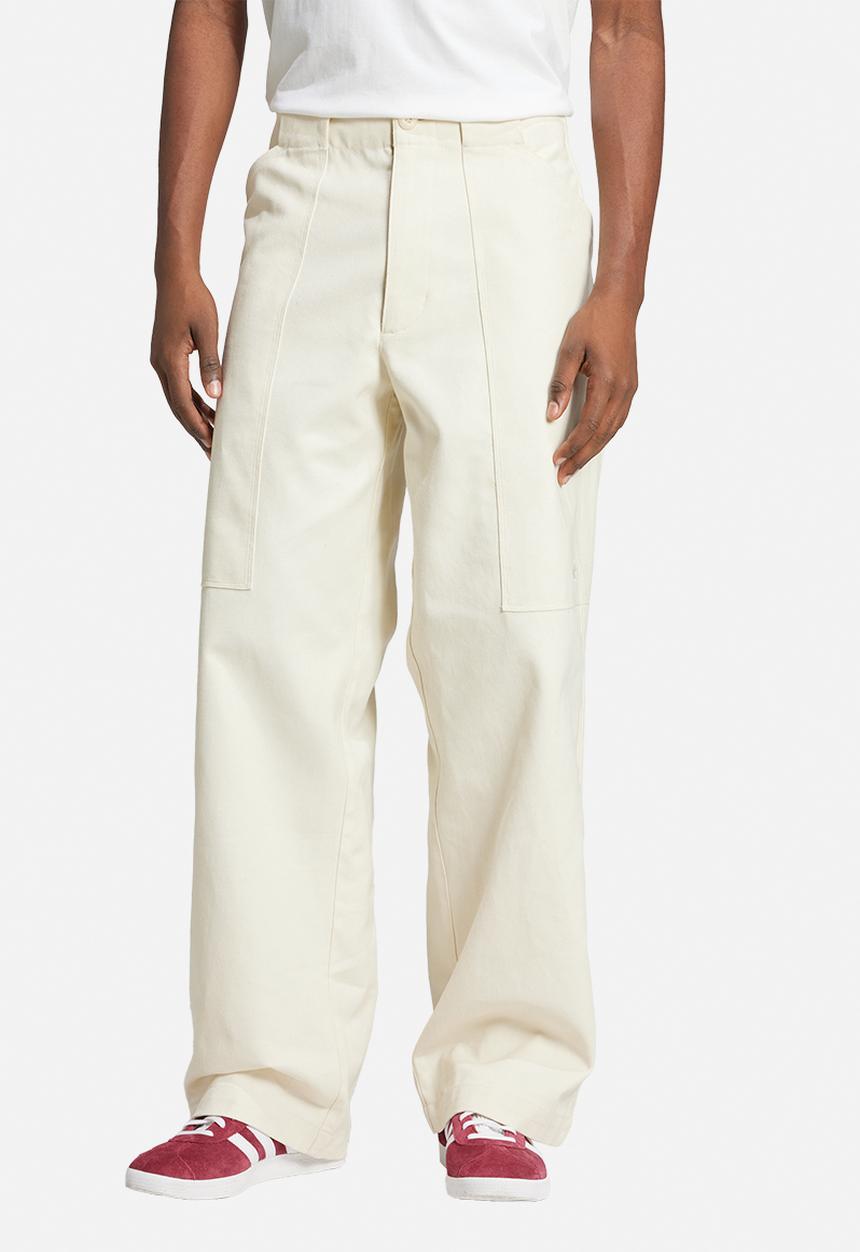 adidas Originals - Premium Essentials Twill Cargo Pants - Wonder White