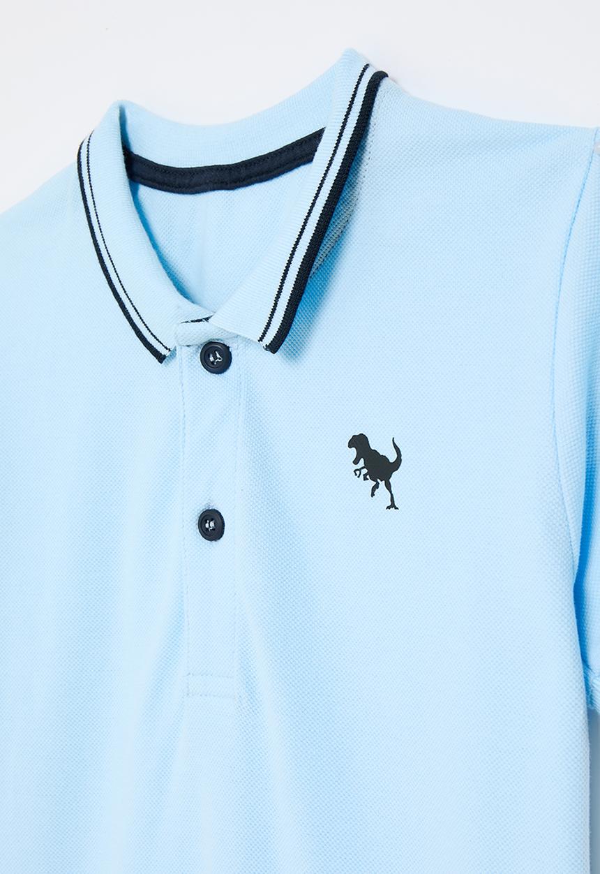 Pop Candy - Golf shirt-light blue & black
