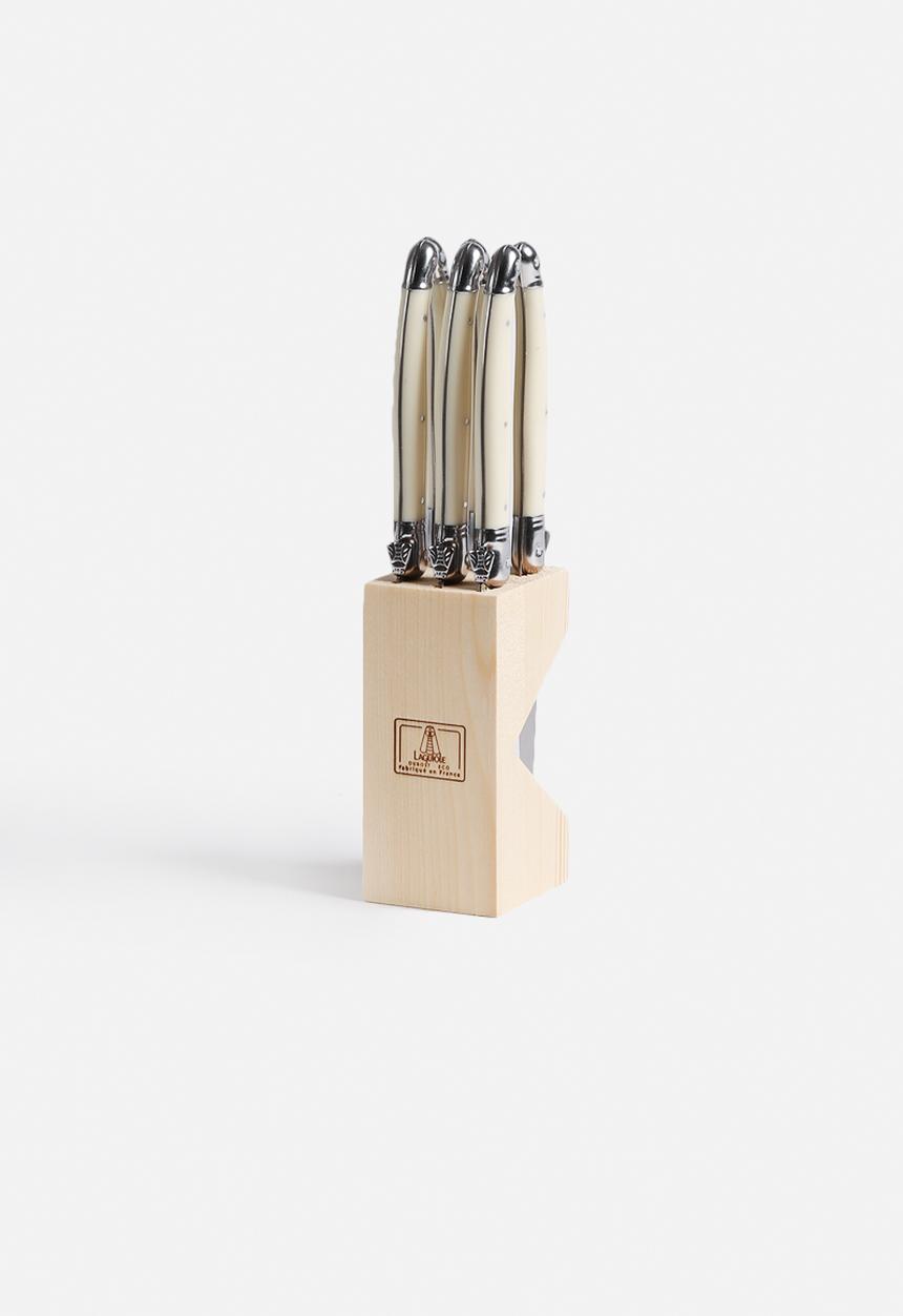 Superbalist Wine & Dine - 6 Pce Ivory Steak Knife Block