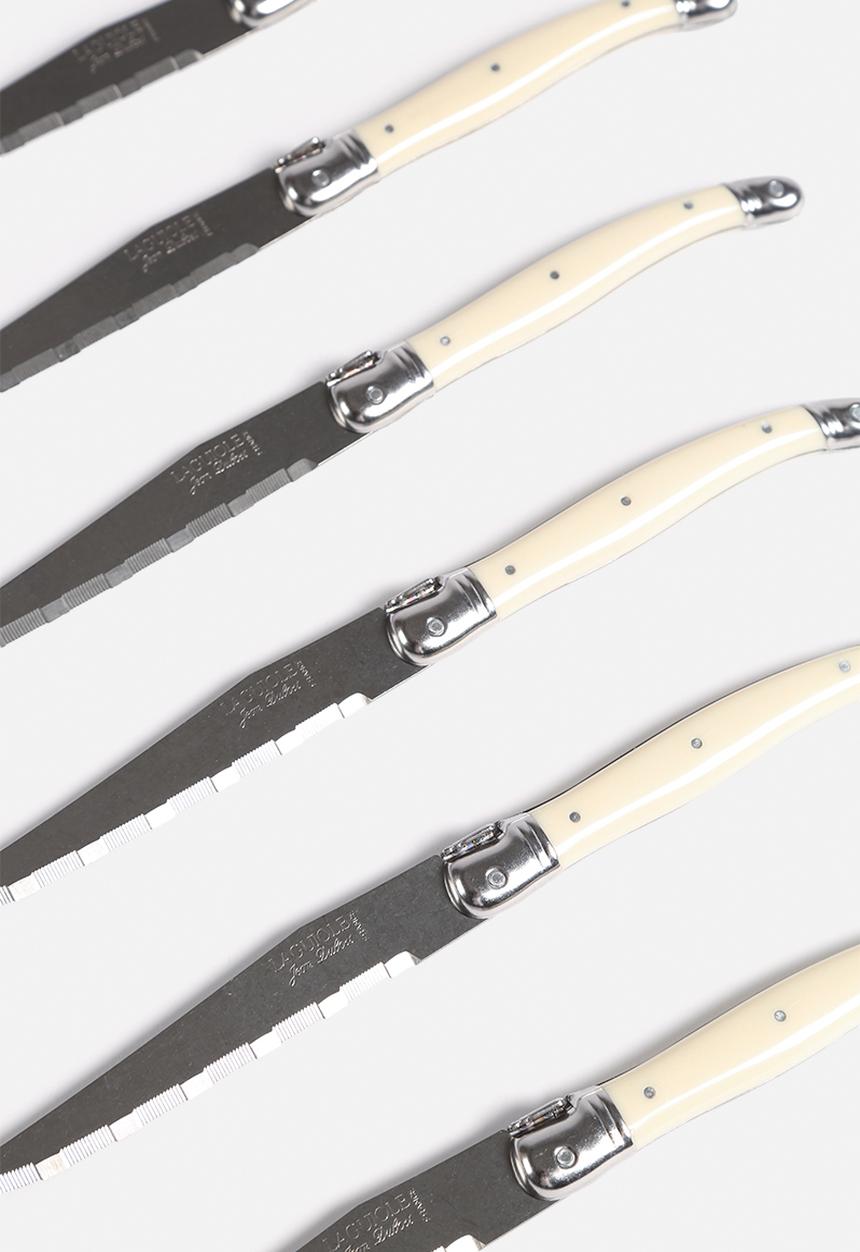 Superbalist Wine & Dine - 6 Pce Ivory Steak Knife Block