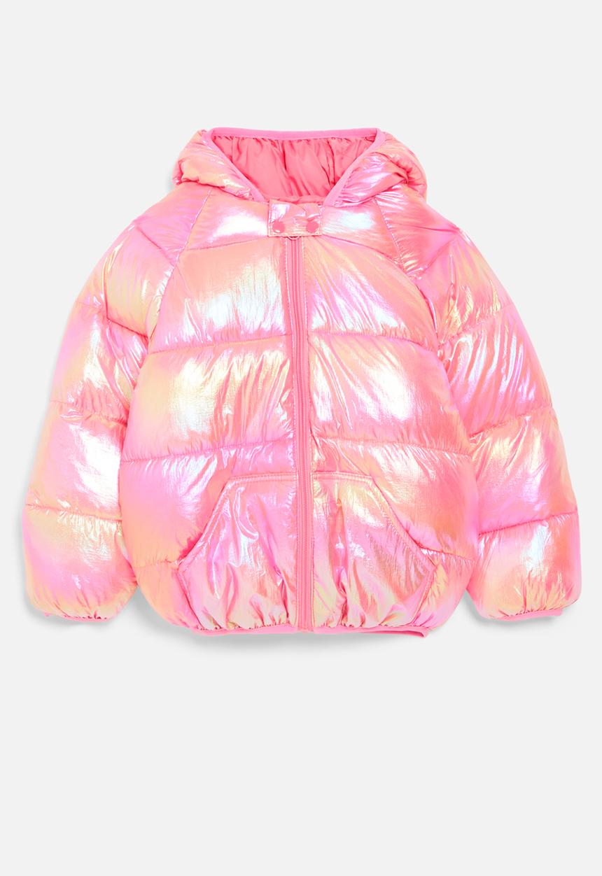 Pop Candy - Metallic puffer jacket - pink