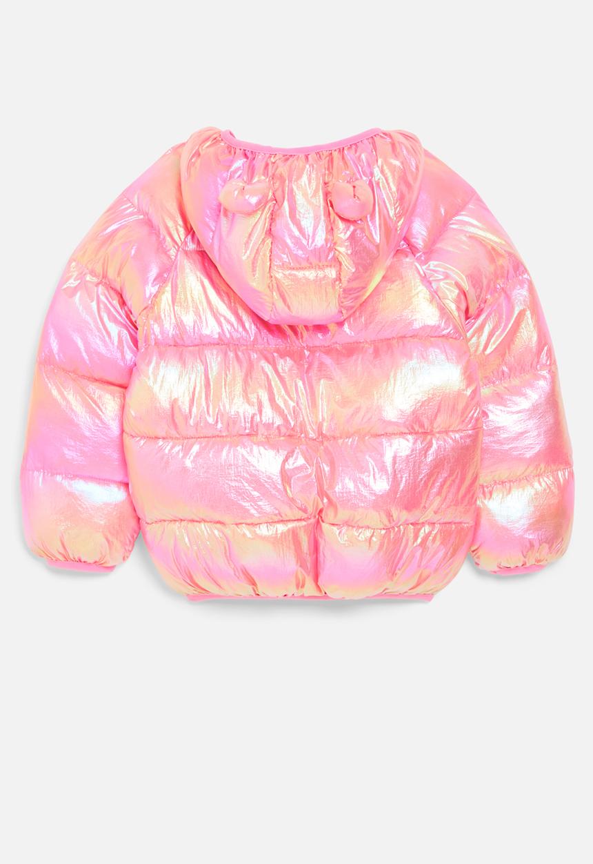 Pop Candy - Metallic puffer jacket - pink