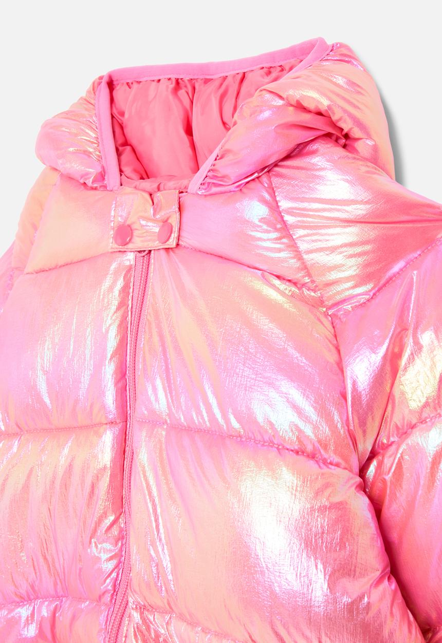 Pop Candy - Metallic puffer jacket - pink