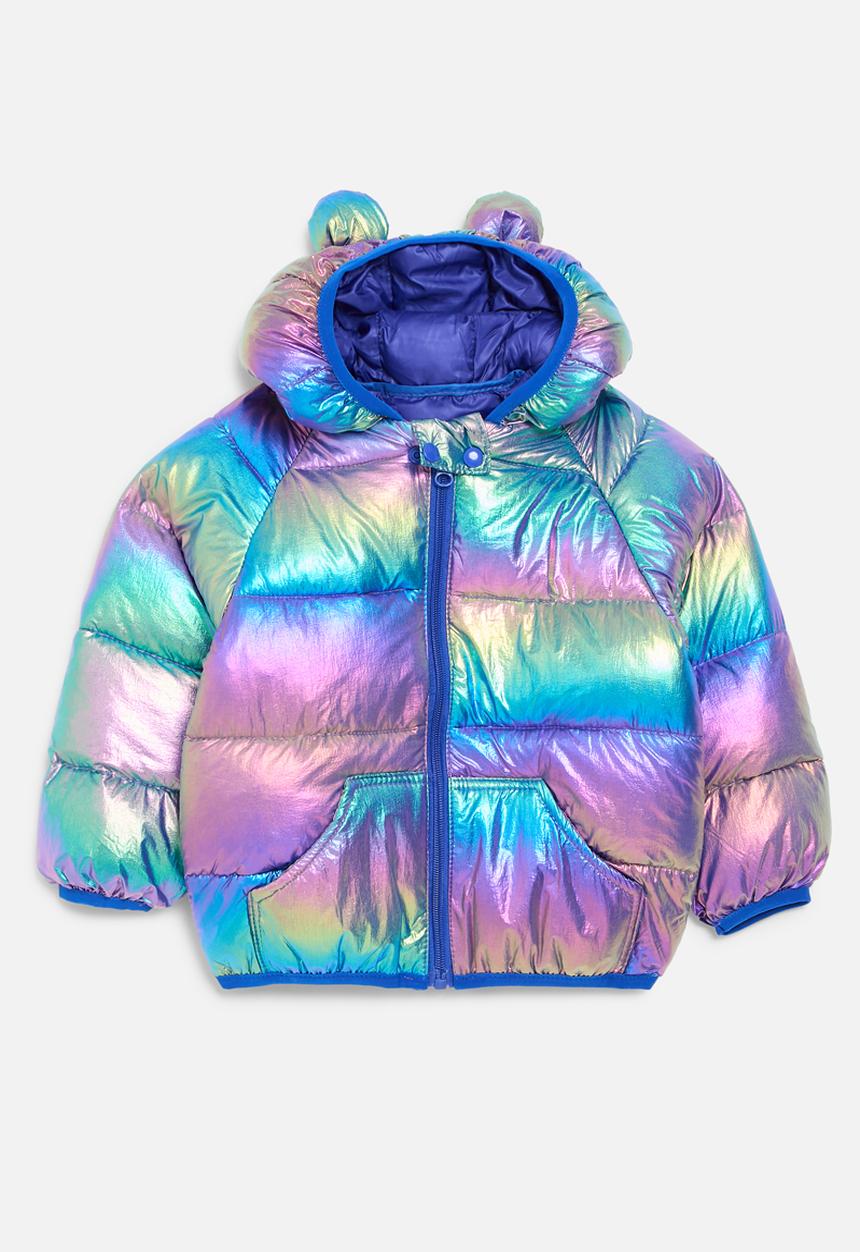 Pop Candy - Metallic puffer jacket - purple
