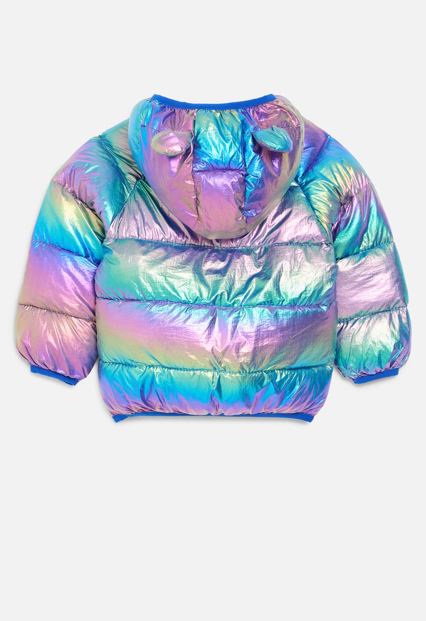 Pop Candy - Metallic puffer jacket - purple