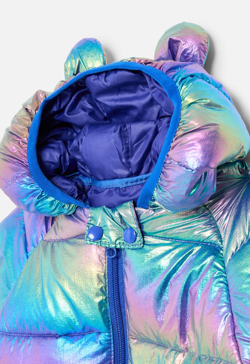 Pop Candy - Metallic puffer jacket - purple