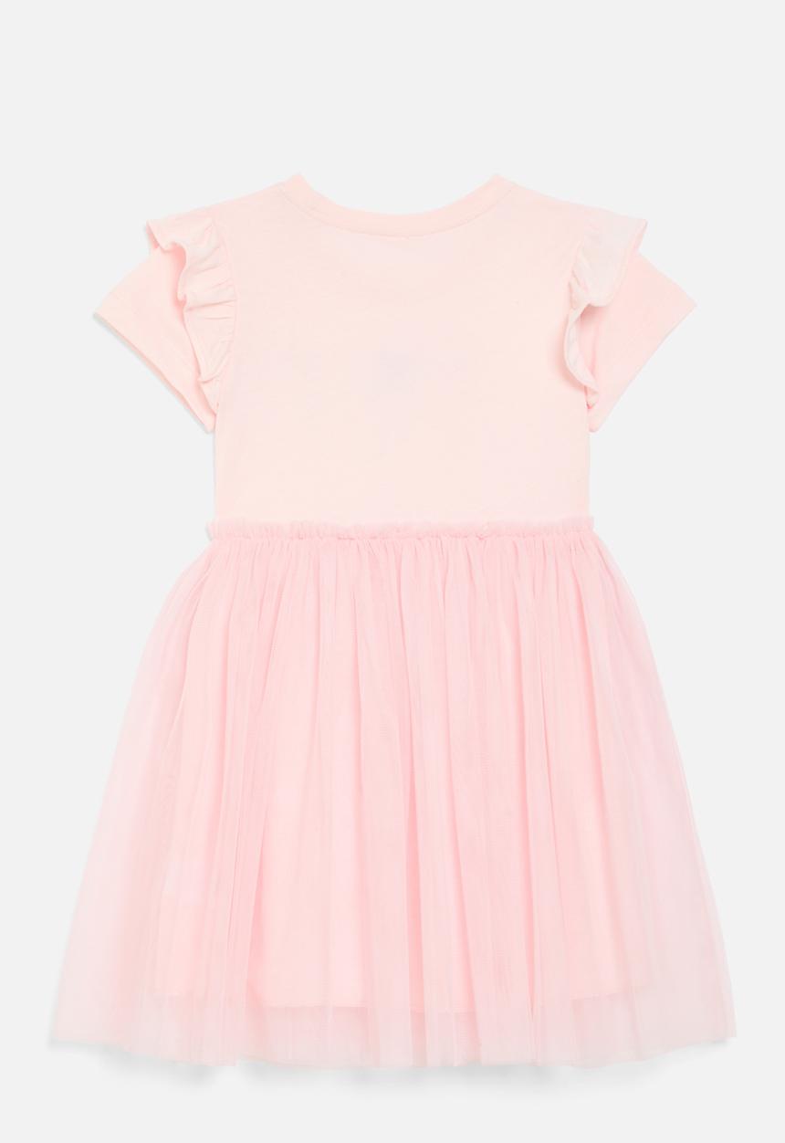 Pop Candy - Printed mesh dress - light pink