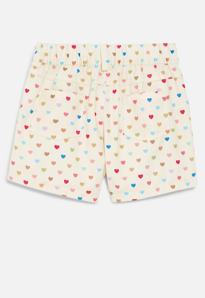 Pop Candy - Heart print shorts - yellow