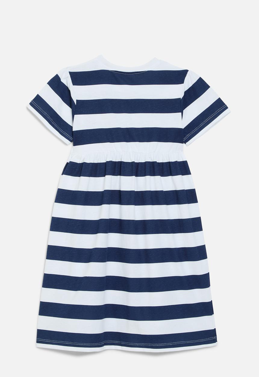Pop Candy - Striped dress - blue & white