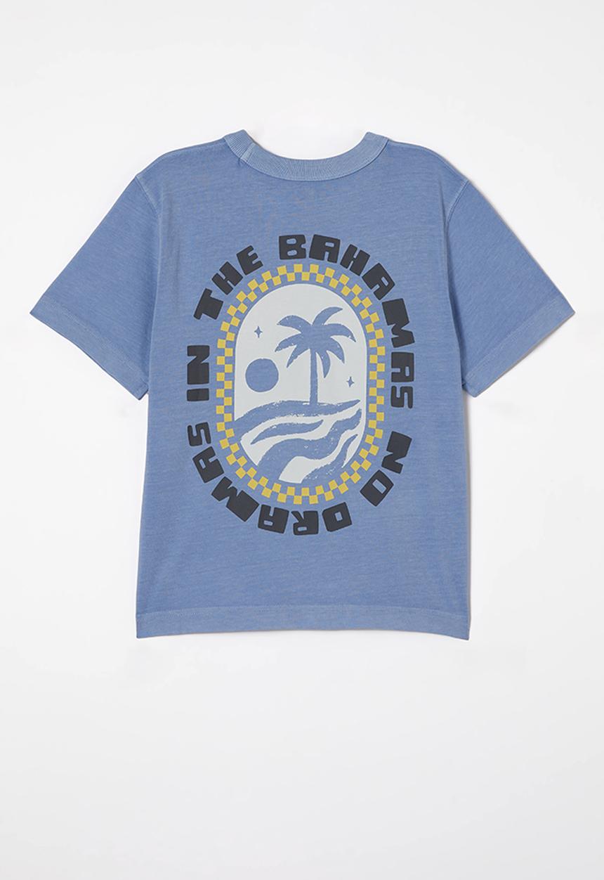 Cotton On - Jonny short sleeve graphic print tee - dusk blue