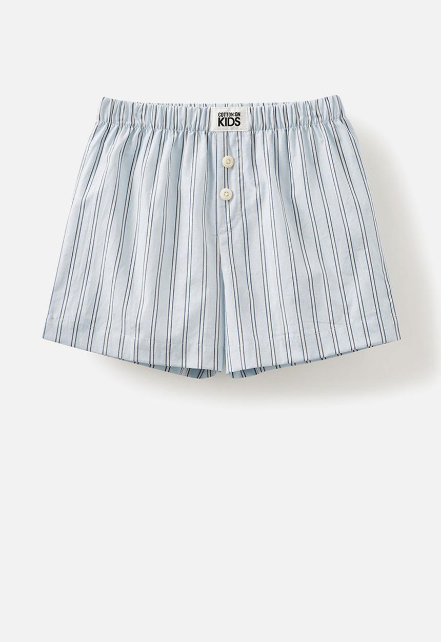Cotton On - Kelce short sleeve pyjama set - cloud marle/ frosty blue billy stripe