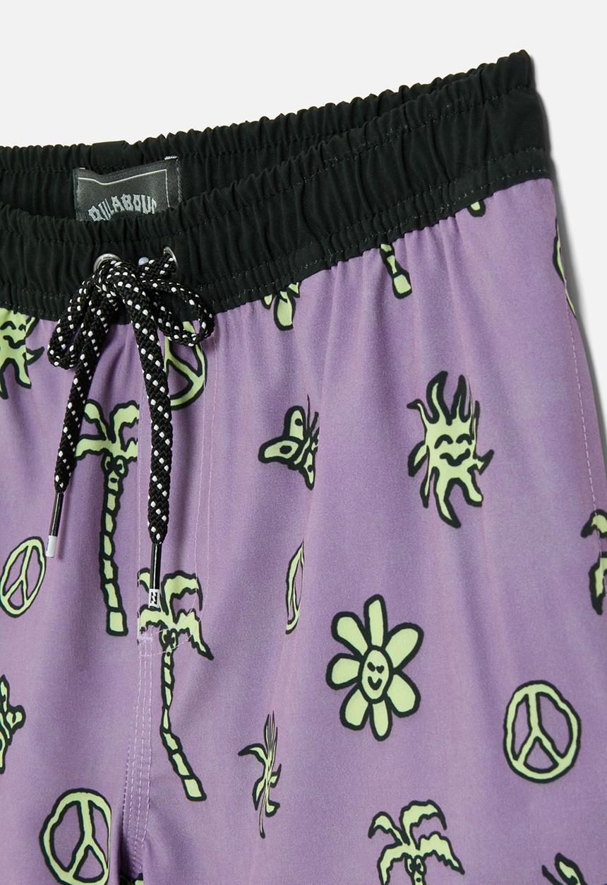 Billabong  - Sundays shady elastic - black & purple