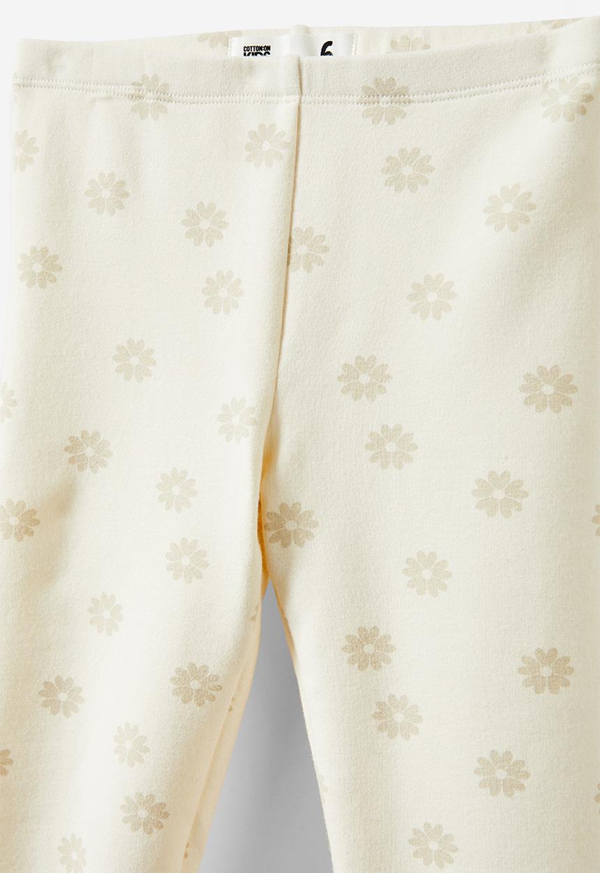 Cotton On - Maya fleece legging - dark vanilla/demi daisy