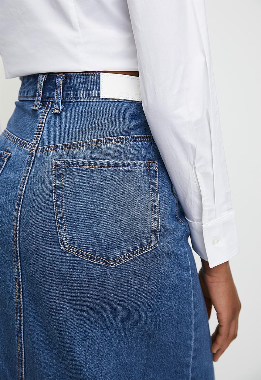 Superbalist - Denim pencil skirt - mid blue