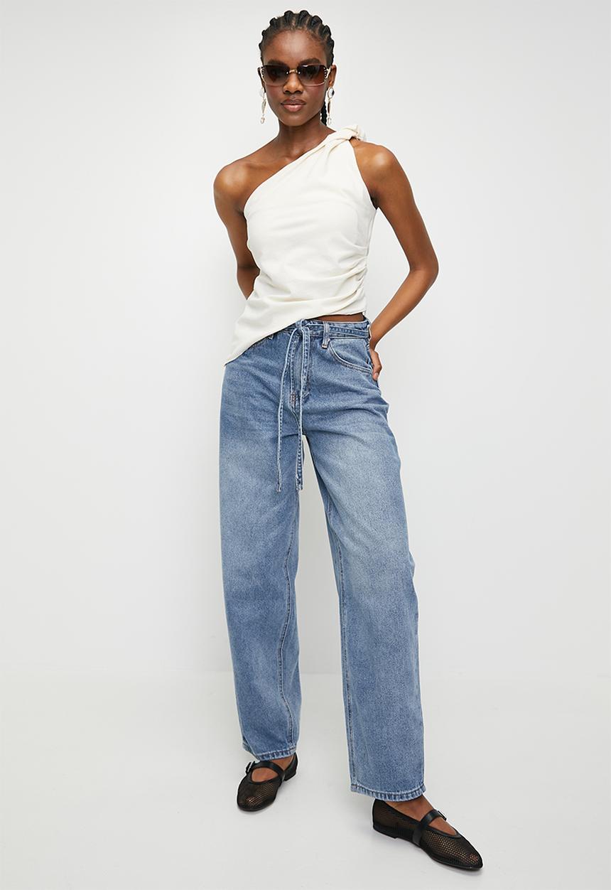 Superbalist - Denim barrel leg - mid blue