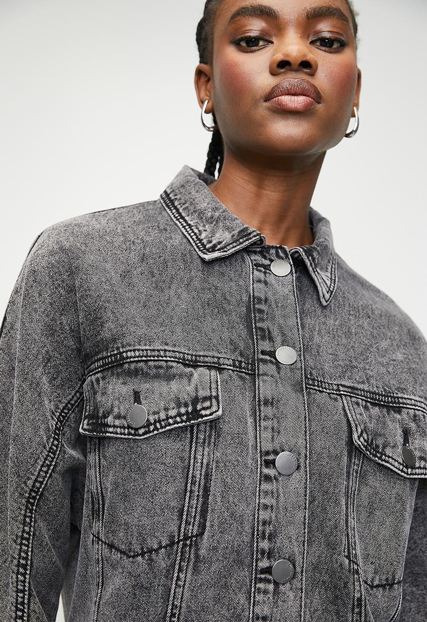 Superbalist - Denim trucker jacket - sulphur black