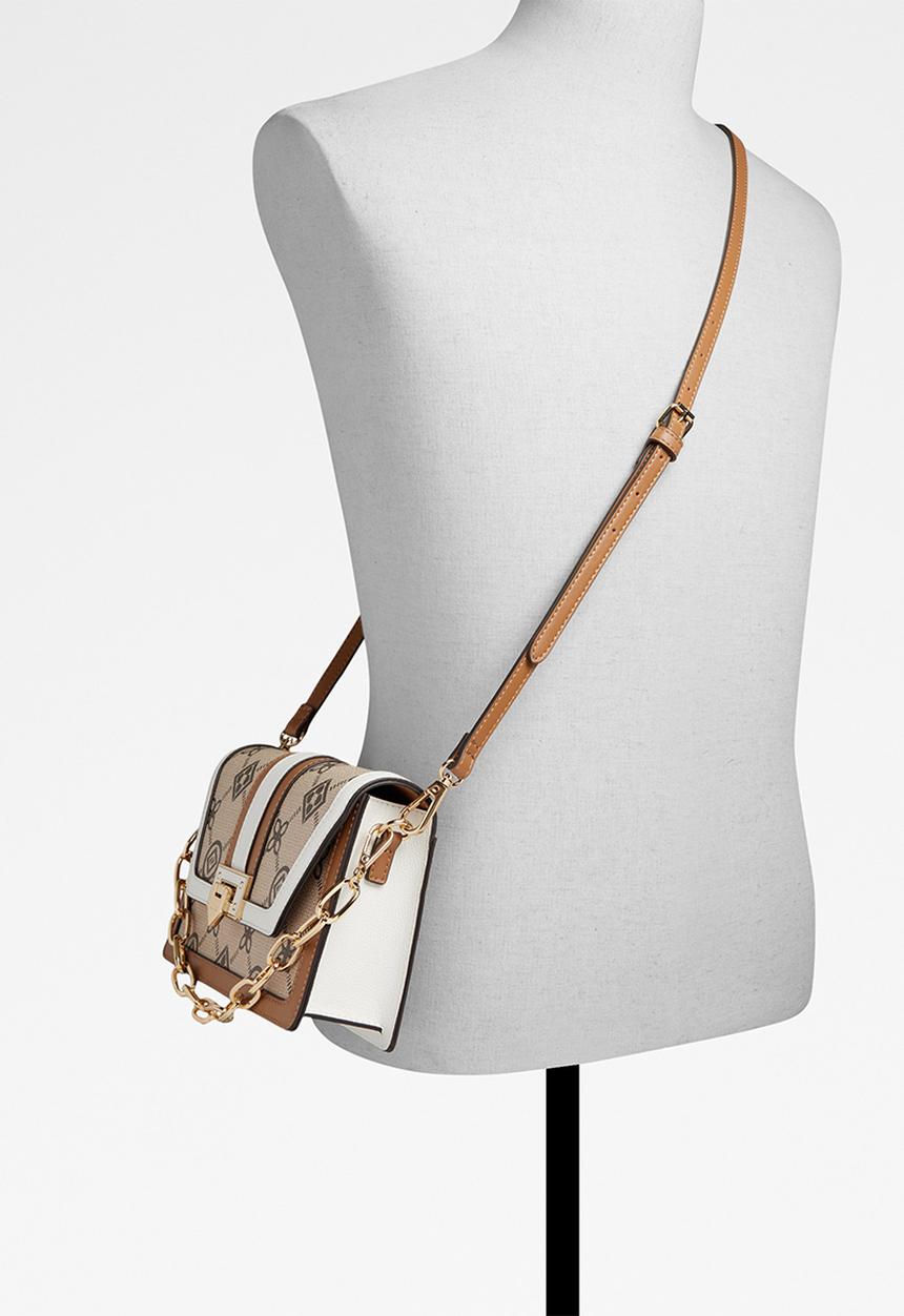ALDO - Travelly crossbody bag - brown overflow