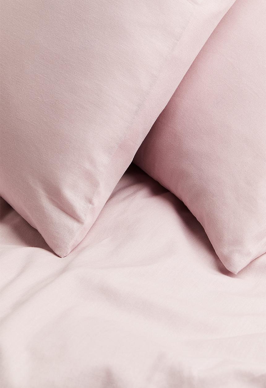 H&M - Cotton double/king duvet cover set - pink