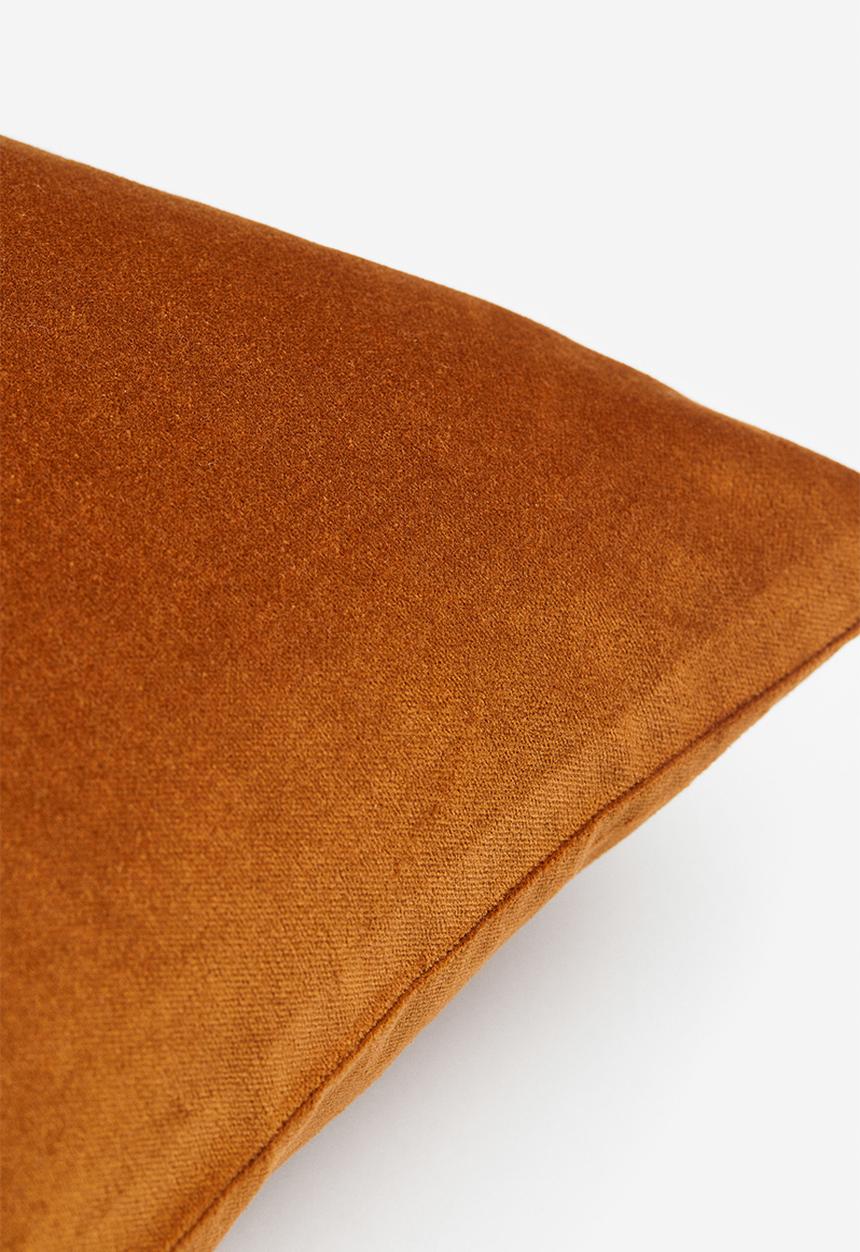 H&M - Cotton velvet cushion cover - camel