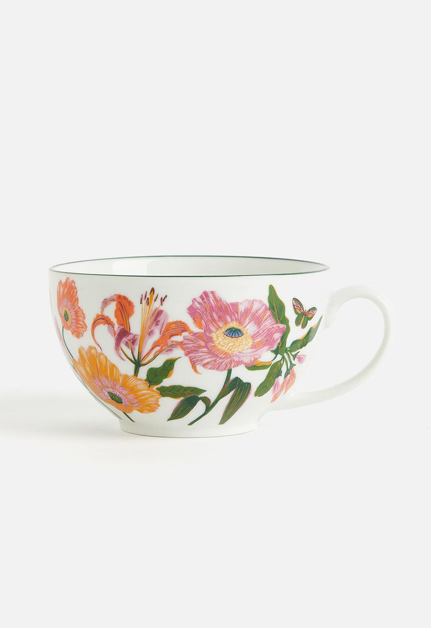 H&M - Porcelain cup - white floral