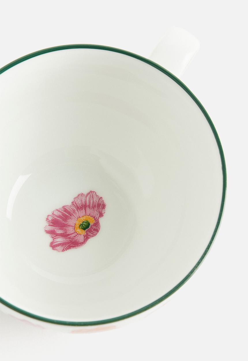 H&M - Porcelain cup - white floral