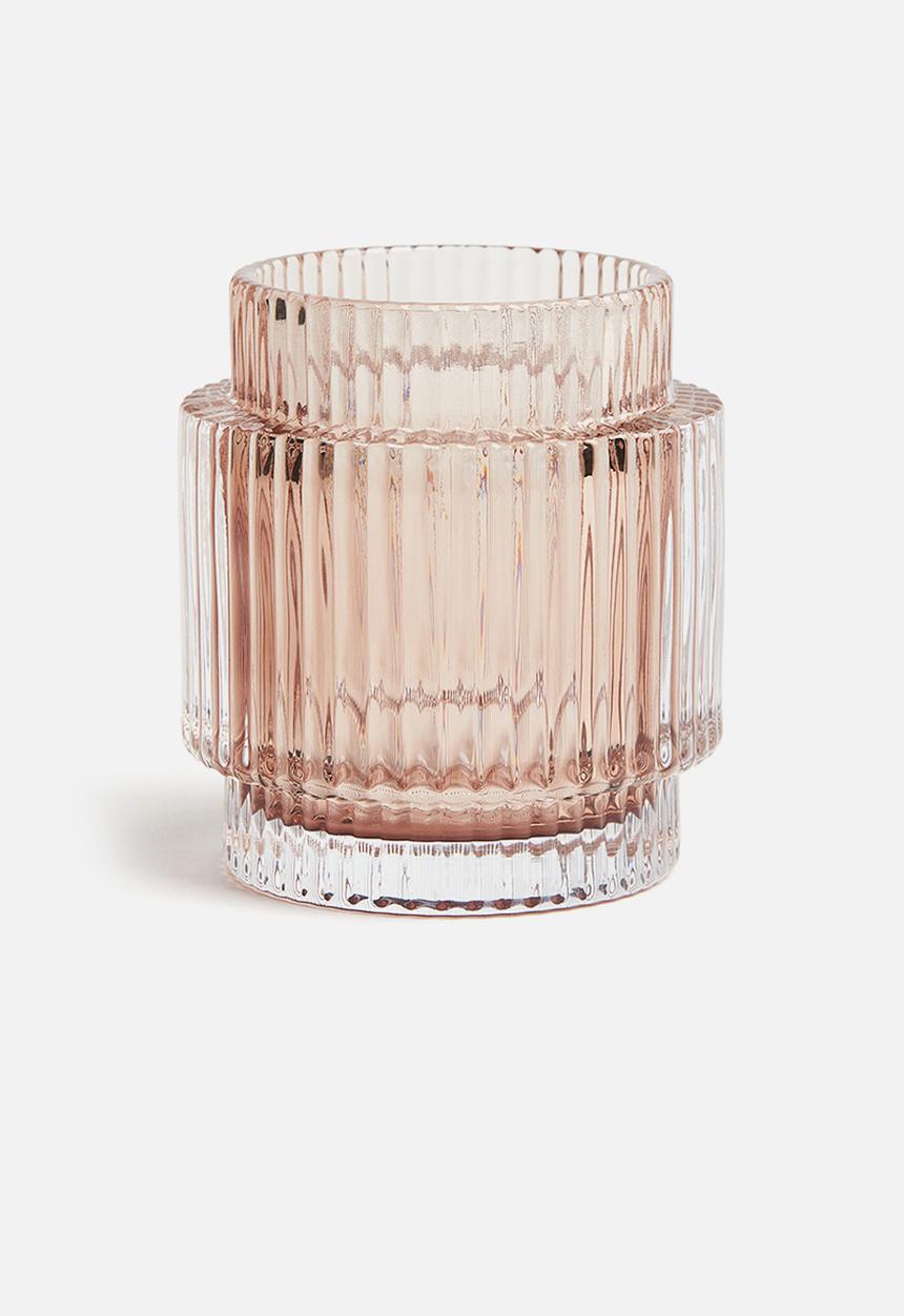 H&M - Glass candle holder - beige