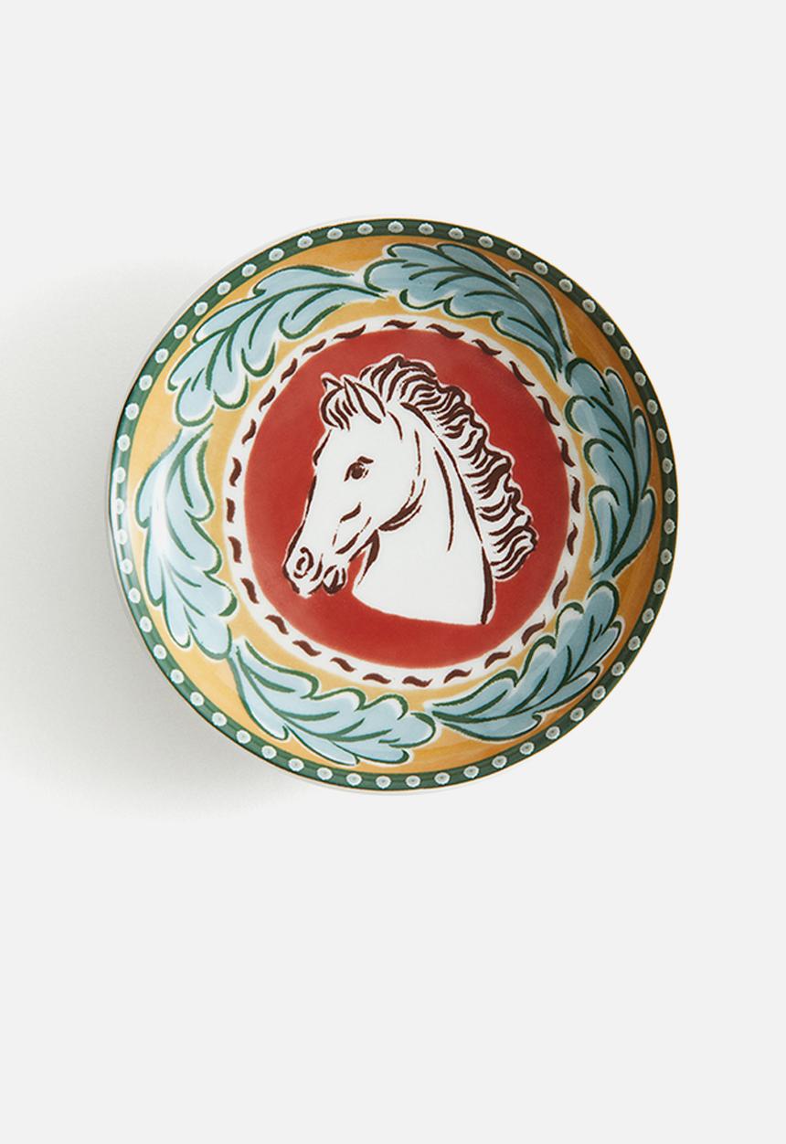 H&M - Small porcelain plate - red