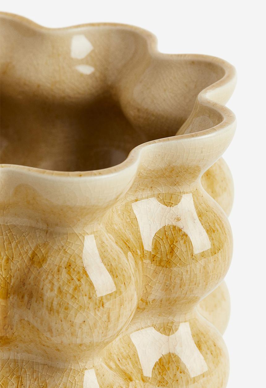 H&M - Reactive-glaze plant pot - yellow